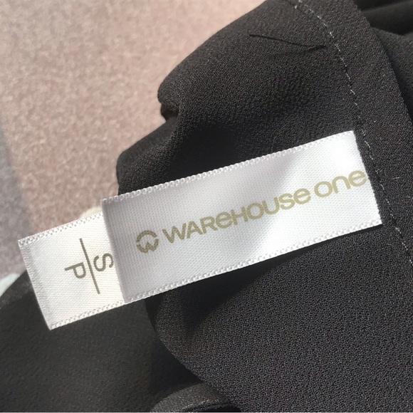 WAREHOUSE ONE Sheer Black and White Tank with Lace Overlay Size Small - Picture 5 of 7